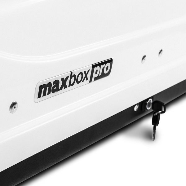 Автобокс MaxBox PRO 430 (малый) белый "песок" 136*96*42 см двустороннее открывание