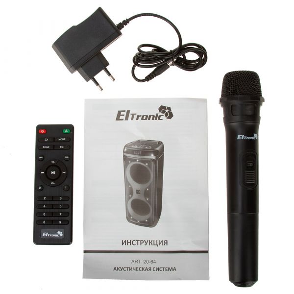 Акустическая колонка Eltronic 20-64 DANCE BOX 400 2x8" с TWS и микрофоном