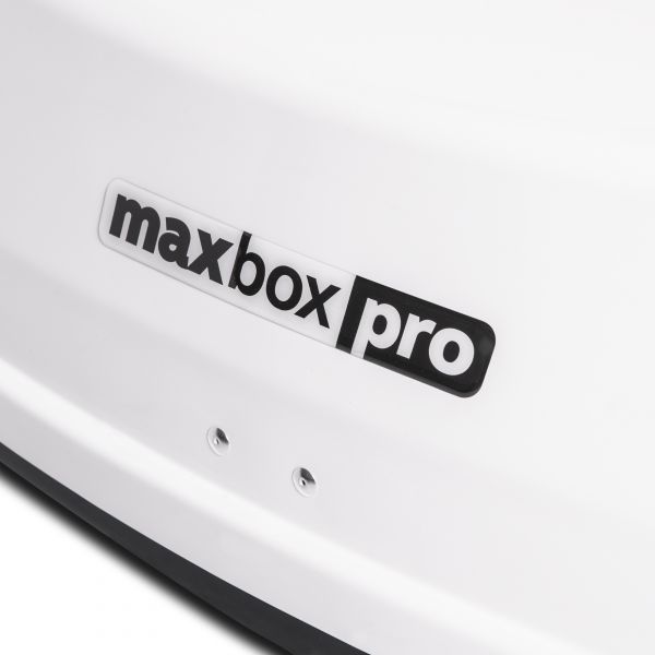 Автобокс MaxBox PRO 430 (малый) белый глянец 136*96*42 см двустороннее открывание
