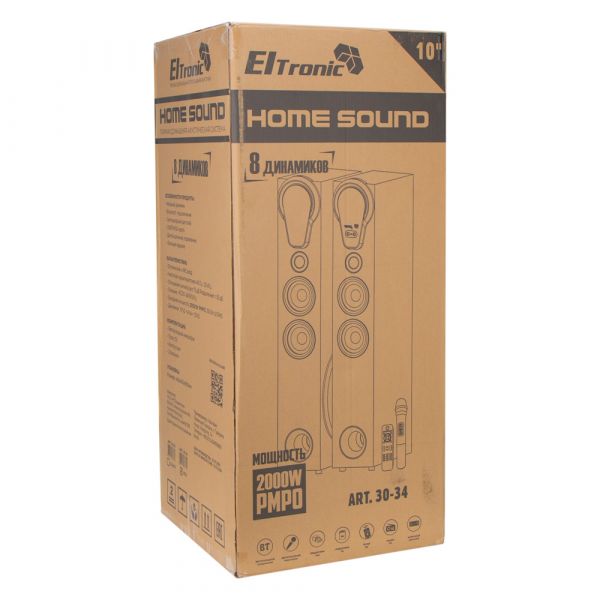 Колонки (акустическая система) Eltronic 30-34 Home Sound Red 200Вт МДФ