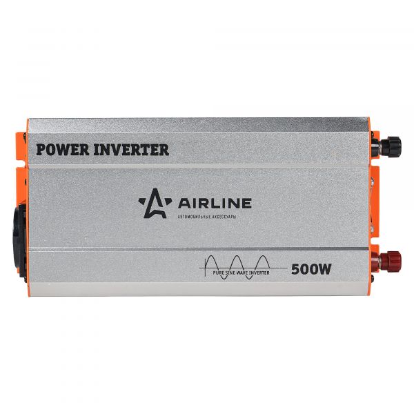 Инвертор AirLine 12В-220В 500 Вт (пик 1000 Вт) чистый синус
