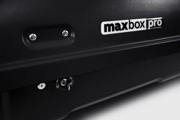 Багажный автобокс на крышу MaxBox PRO 380 (Компакт Плюс) с замком Чёрный 159*79*43 см одностороннее открывание