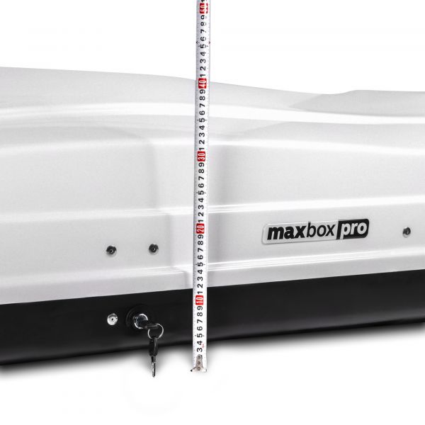 Автобокс MaxBox PRO 520 (большой) белый "песок" 196*80*43 см двустороннее открывание
