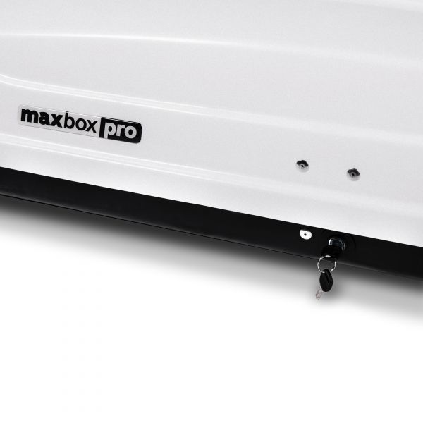 Автобокс MaxBox PRO 460 (средний) белый "песок" 175*84*42 см двустороннее открывание