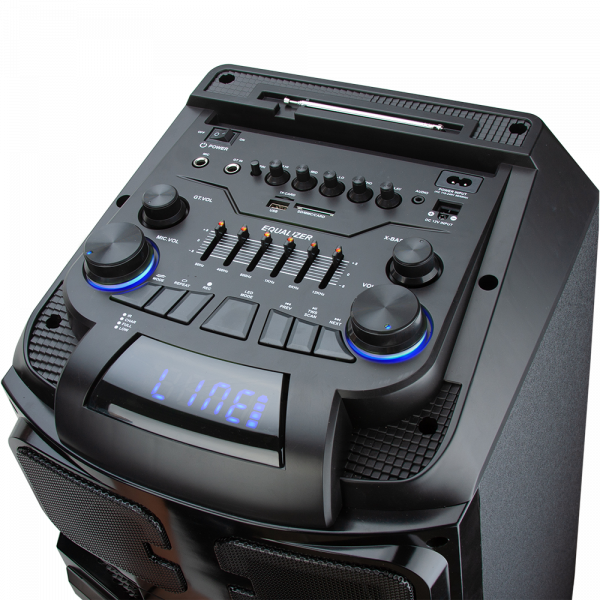 Акустическая колонка Eltronic 30-17 CRAZY BOX 10" с 2 микрофонами и TWS