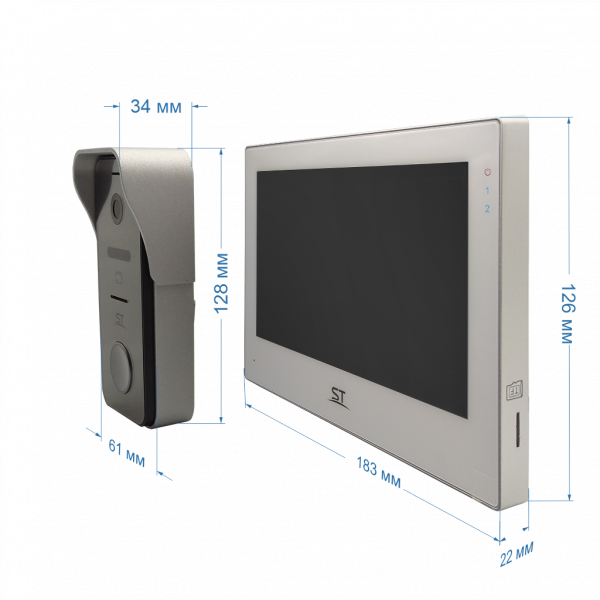 Комплект видеодомофона с панелью и монитором ST-MР400/7 (серия «Венера») с функцией Face ID