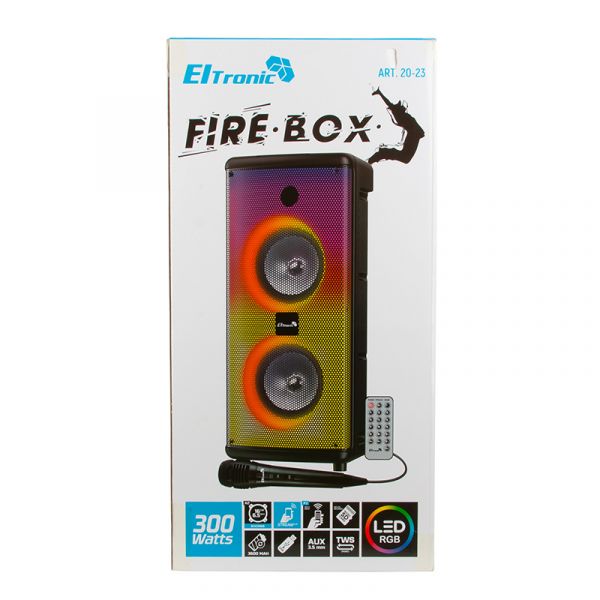 Акустическая система Eltronic 20-23 FIRE BOX 300 2x6.5" с TWS и микрофоном
