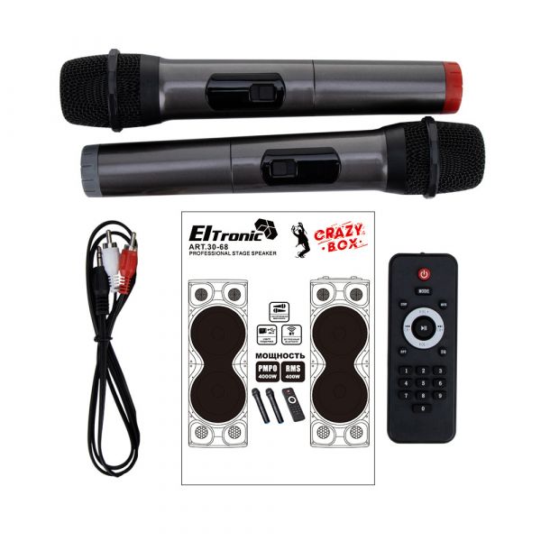 Акустическая система Eltronic 30-68 Crazy Box 4000 400Вт (200+200) 4*12" МДФ