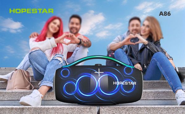 Bluetooth колонка Hopestar A86 450Вт с микрофоном и съемным АКБ