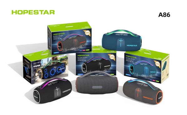 Bluetooth колонка Hopestar A86 450Вт с микрофоном и съемным АКБ