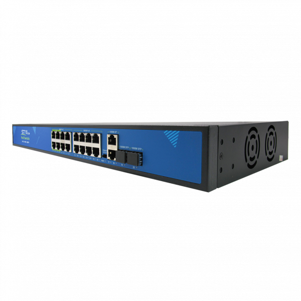 16-канальный POE коммутатор ST-S166POE (16G/2G/2S/300W/АB/4BT) PRO