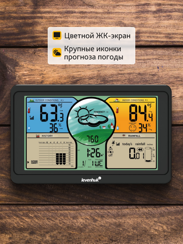 Метеостанция Levenhuk Wezzer PLUS LP70
