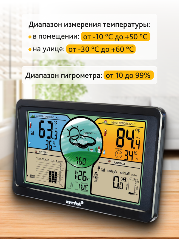 Метеостанция Levenhuk Wezzer PLUS LP70