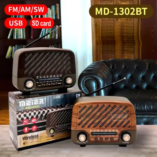 Радиоприемник Meier M-1302BT (USB/TF/AUX/BT)