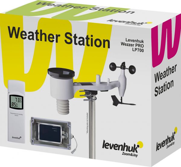 Метеостанция с датчиком 9в1 Levenhuk Wezzer PRO LP700 с 4G и солнечной панелью