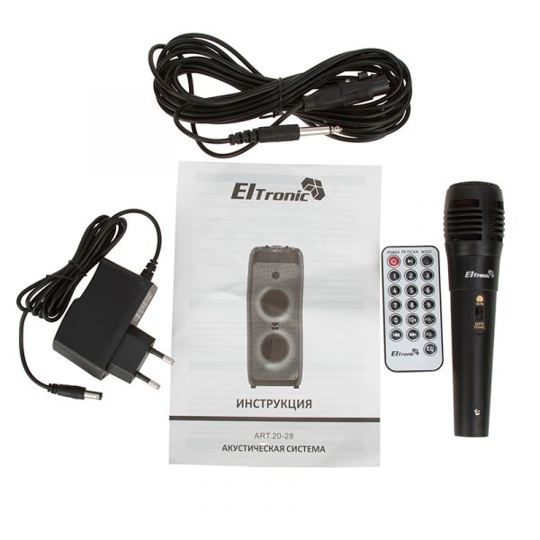Акустическая система Eltronic 20-28 CRAZY BOX 350 2x6.5" с TWS и микрофоном