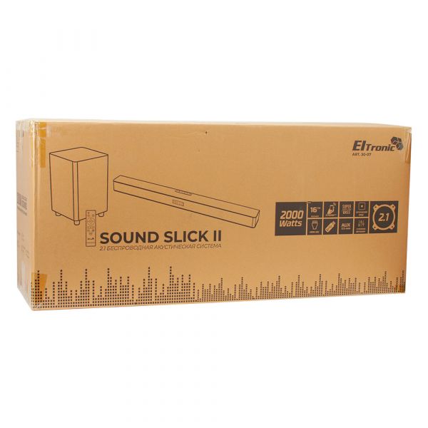 Беспроводной саундбар с сабвуфером Eltronic 30-07 Sound SLICK 2