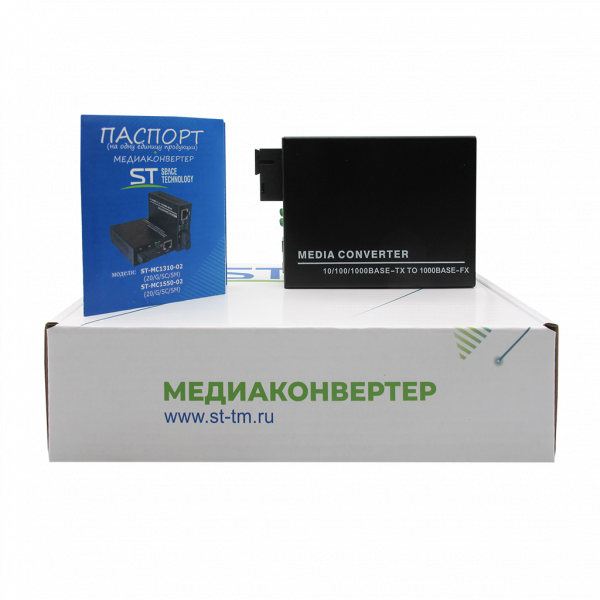 Медиаконвертер ST-MC1550-02 (20/G/SC/SM)