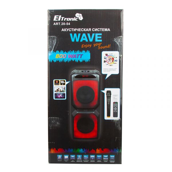 Акустическая колонка Eltronic 20-54 WAVE 300 c микрофоном (корпус МДФ)