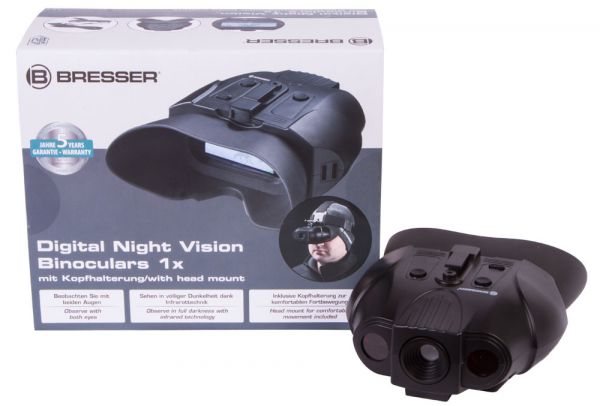 Бинокль ночного видения цифровой Bresser 1–2x с креплением на голову
