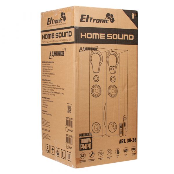 Колонки (акустическая система) Eltronic 30-36 Home Sound Black 100Вт МДФ