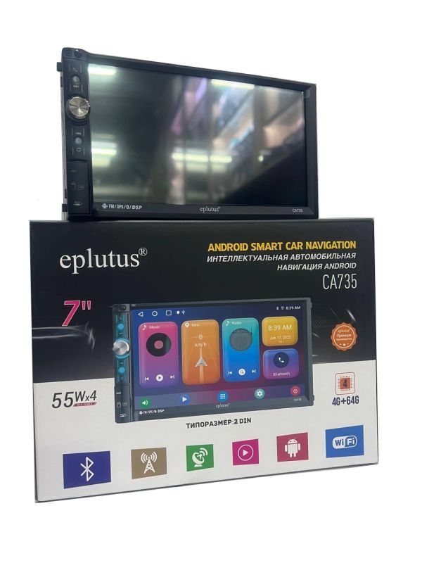 Автомагнитола 2 DIN Eplutus CA735 Android 12 4+64Гб Wi-Fi BT