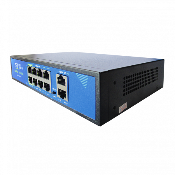 8-канальный коммутатор до 90Вт (PoE++) ST-S813POE (2M/150W/АB/2BT) PRO