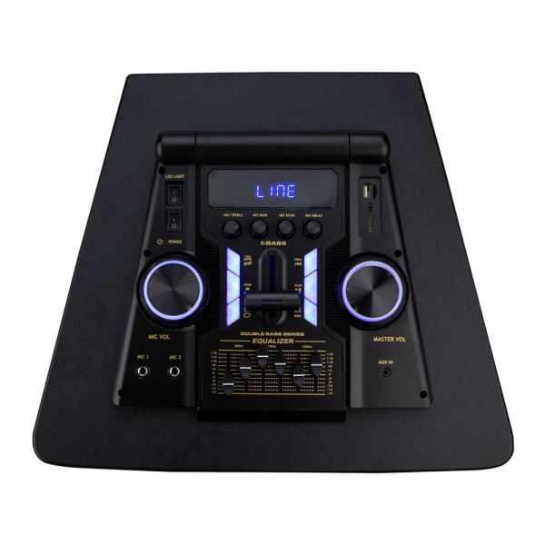 Акустическая система Eltronic 30-43 Crazy Box 200+200Вт 15"x4 с двумя микрофонами