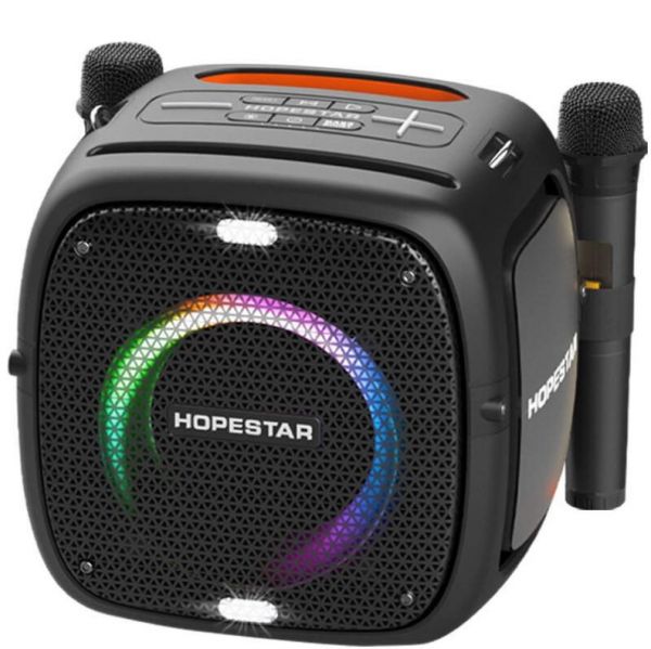 Портативная колонка Hopestar Party One 80W с двумя микрофонами