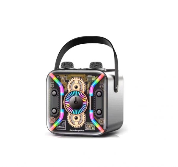 Колонка караоке Speaker SP-300 с 2 микрофонами и LED подсветкой