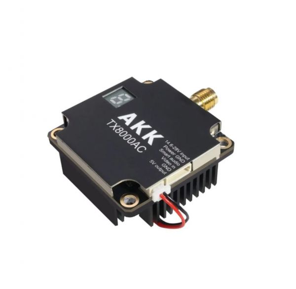 FPV видеопередатчик AKK TX8000AC 8Вт 4.9-6 ГГц (96 каналов)