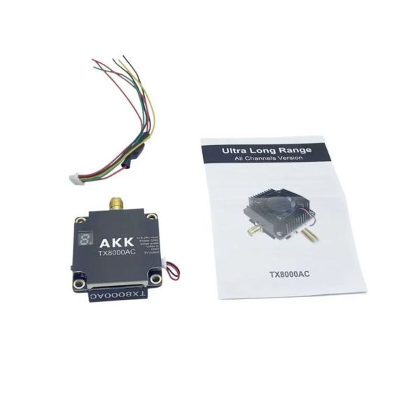 FPV видеопередатчик AKK TX8000AC 8Вт 4.9-6 ГГц (96 каналов)