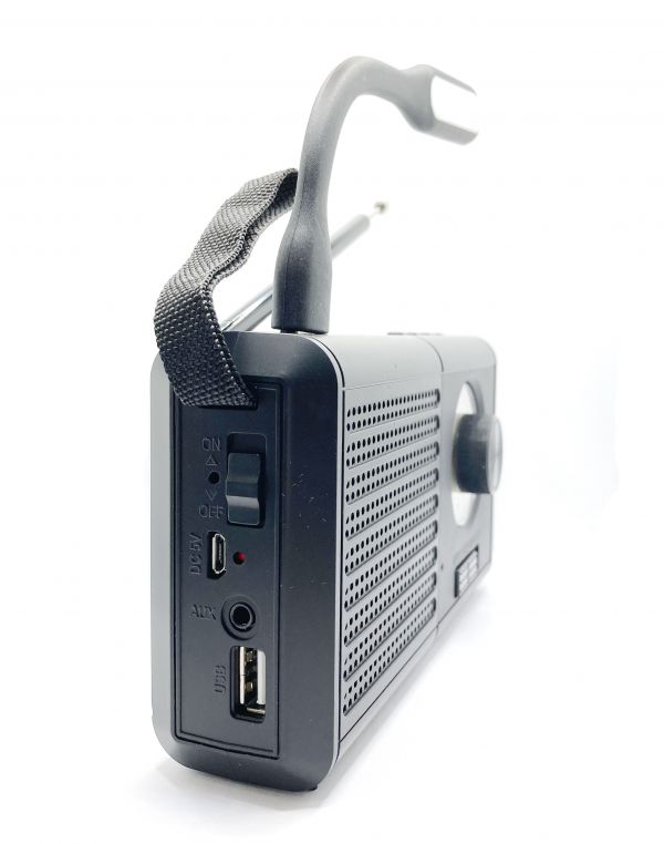 Радиоприёмник Meier M-9003BT-S солнечная панель, фонарик для чтения, BT/AM/SW/FM USB MP3 Power Bank