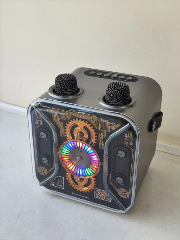 Колонка караоке Speaker SP-300 с 2 микрофонами и LED подсветкой