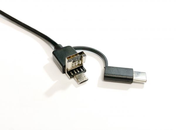 Эндоскоп USB TYPE-C с фиксацией 10 метров mini USB / TYPE-C 3 в1