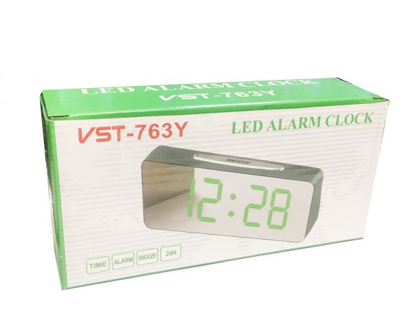 Электронные часы VST 763-4 зеркальные (ярко зеленый)