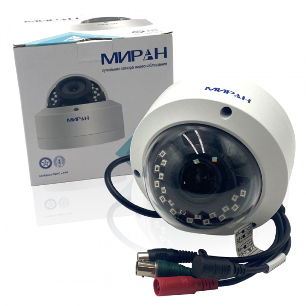 Купольная аналоговая видеокамера МИРАН ИВМ-401 (сертификаты РКО, РМРС, СТиС МВД)