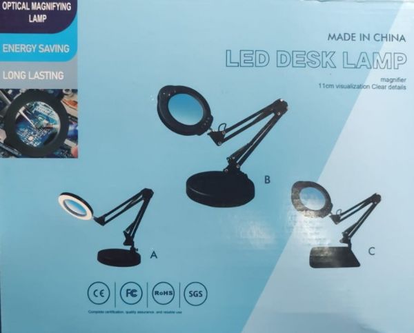 Лупа со светодиодной подсветкой Desk Lamp DL-018-3 (11см 10Х 3000-6500К)