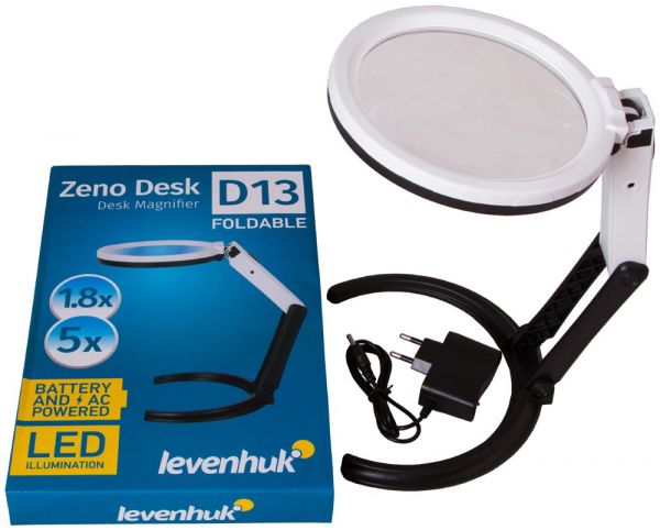 Лупа настольная с подсветкой Levenhuk Zeno Desk D13