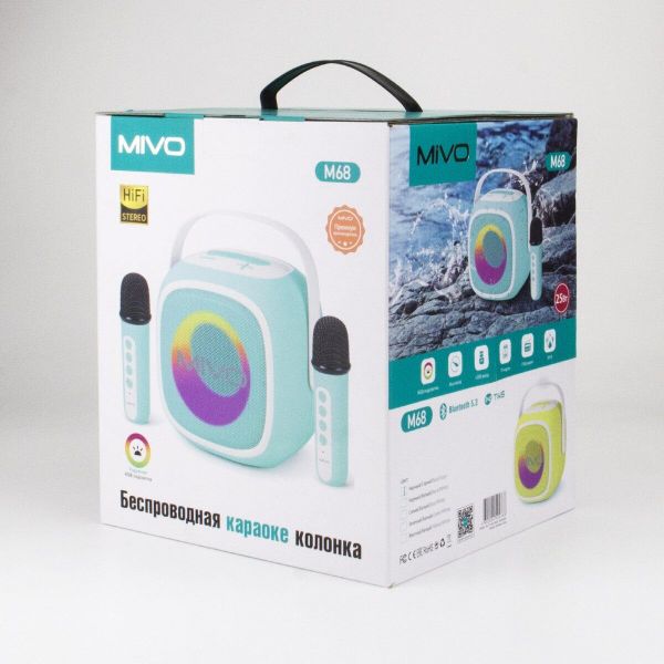 Портативная караоке колонка с микрофоном Mivo M68 25Вт RGB