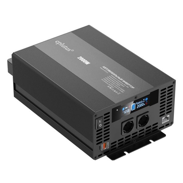 Автомобильный инвертор Eplutus PW-2012 c 12V на 220V 2000W (пик 4000W)