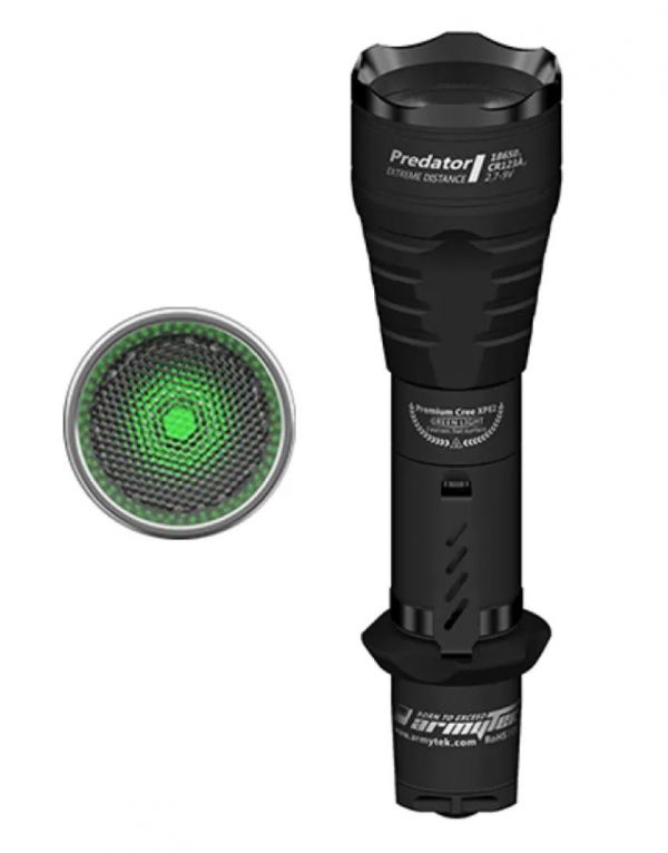 Ручной тактический фонарь Armytek Predator (зелёный свет)