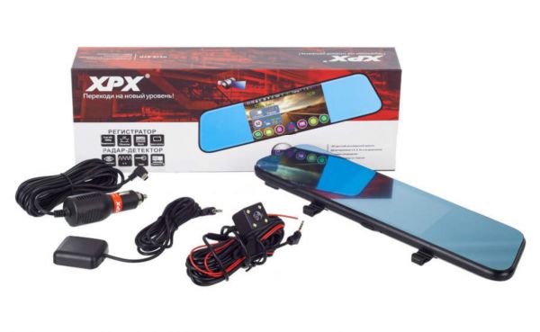 Видеорегистратор-зеркало XPX G618-STR с 2 камерами