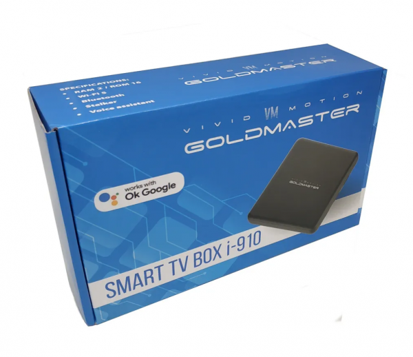 ТВ-приставка GoldMaster GM I-910 2/16Gb, android TV / голосовое управление /stalker