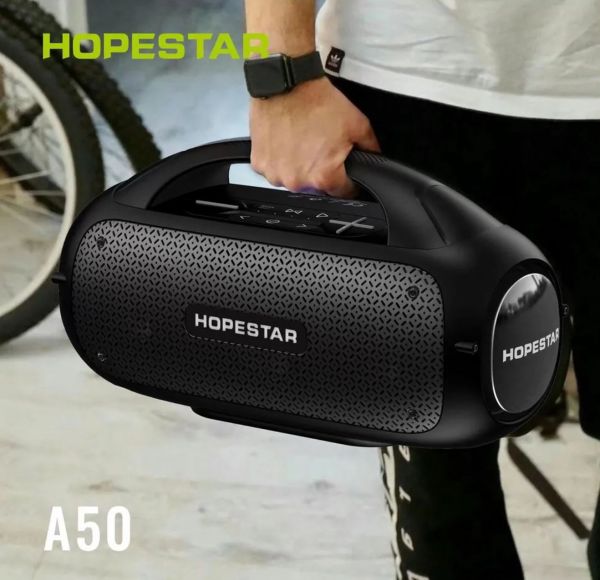 Портативная колонка HOPESTAR A50 80Вт с микрофоном
