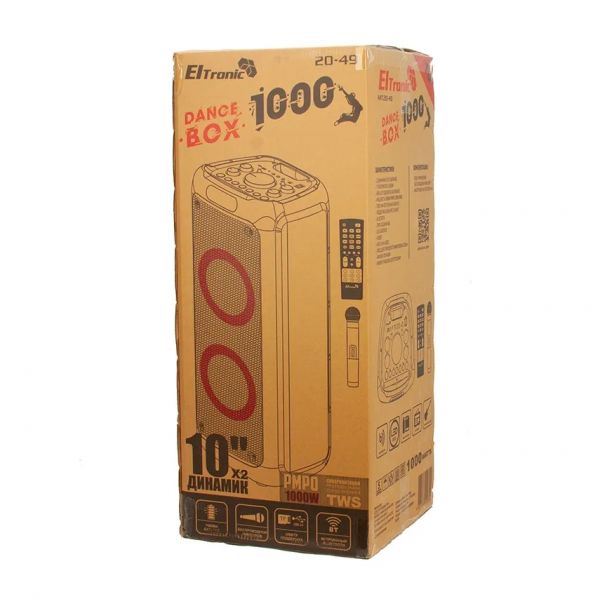 Акустическая система Eltronic 20-49 DANCE BOX 1000 динамик 2шт/10"