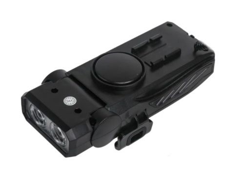 Велосипедный фонарь YYC CD-025 USB со звуковым сигналом и держателем для смартфона