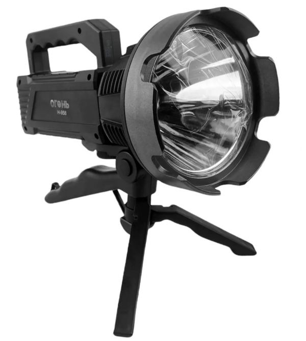 Ручной фонарь прожектор на треноге Огонь H-958