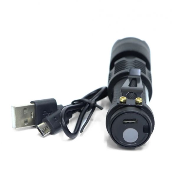 Фонарь ручной POLICE YYY-535-T6 COB LED карманный USB