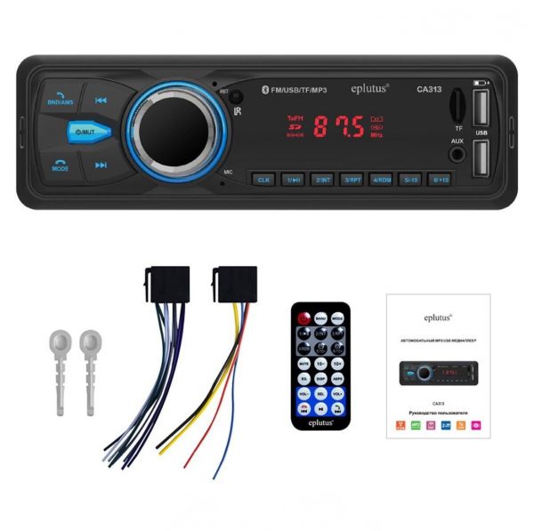 Автомагнитола 1DIN Eplutus CA313 SD/USB/AUX/FM/BT 5.0